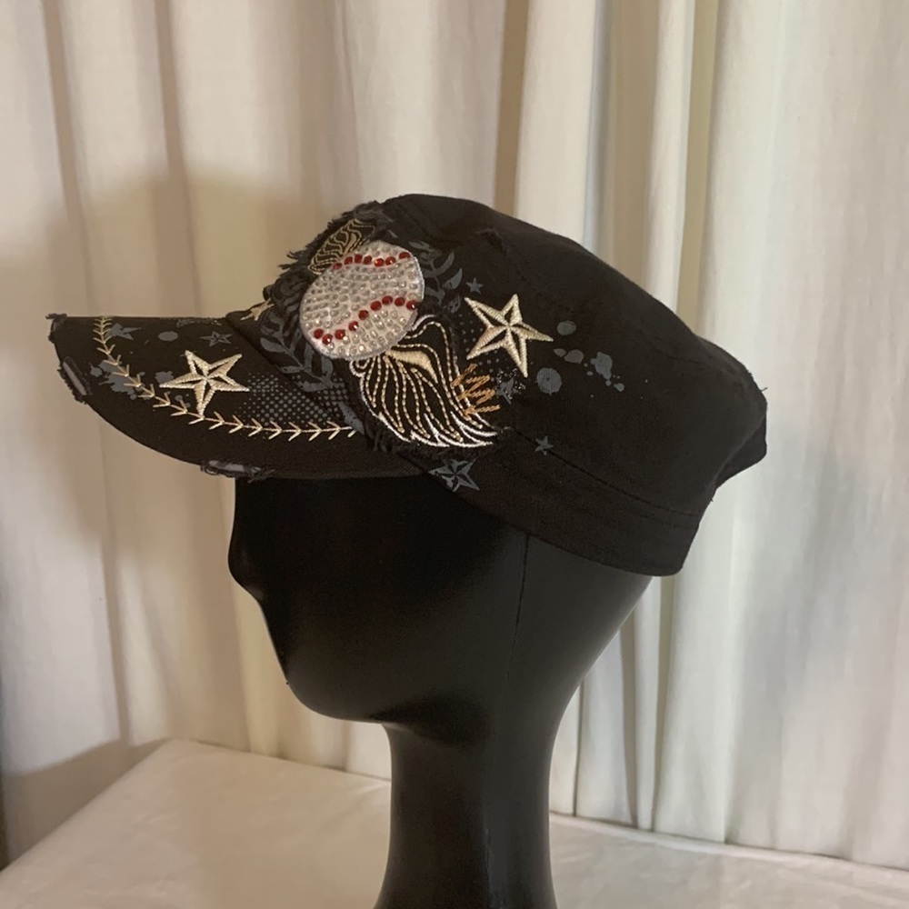 Leader Rhinestone Baseball Cap/Hat - Picture 8 of 10